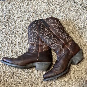 Shyanne Classic Western Cowboy Boots Oiled Leather Dark Brown